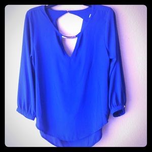 Long sleeve V neck blouse